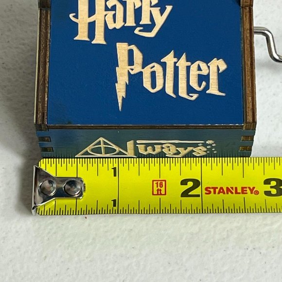 Harry Potter Hand Crank Wooden Music Box Blue Wizard Movie - Picture 8 of 8